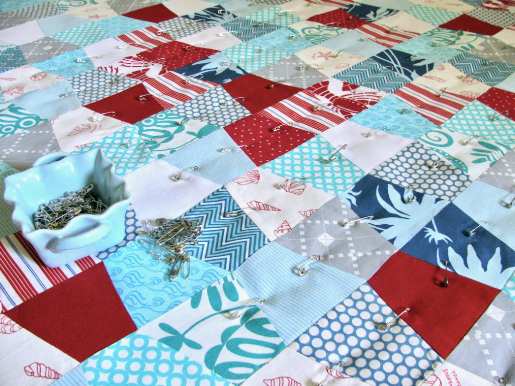 Pinning a Quilt Top