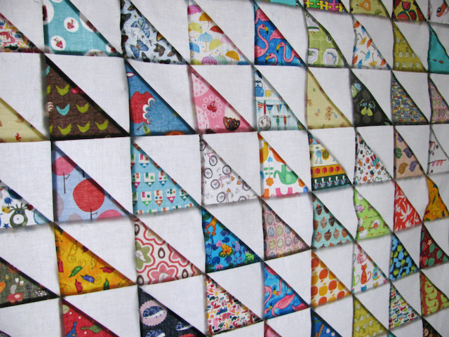 Half Square Triangle Quilt Top