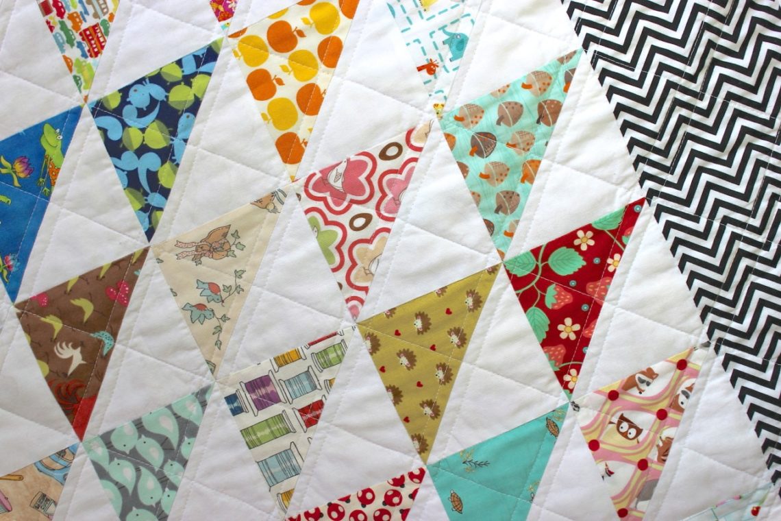 I Spy Quilt Using Half Square Triangles