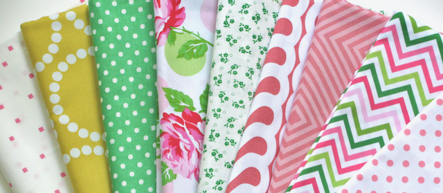 Pink and Green Fabrics