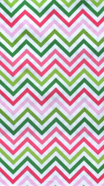 Green and Pink Zig Zag Fabric