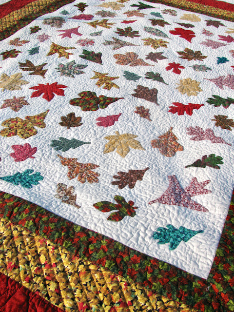 Fall Leaf Applique Quilt