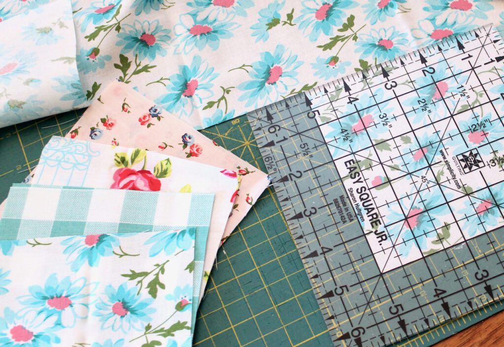 Cutting HST quilt blocks