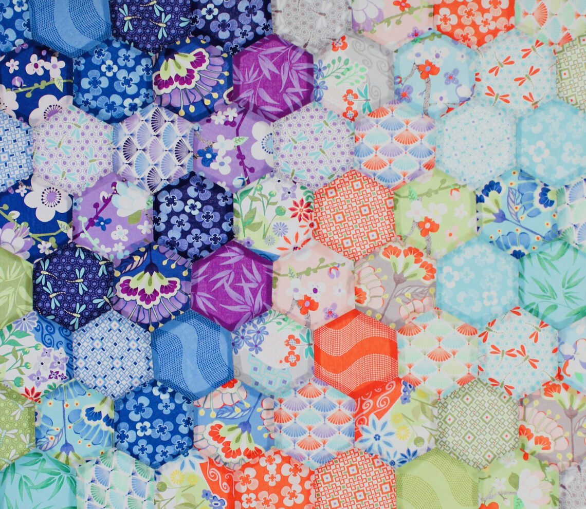 Good Fortune Hexi Quilt Top