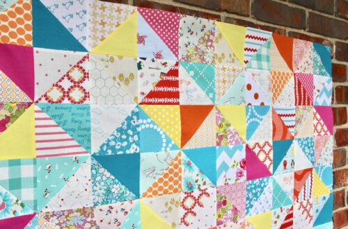 Half Square Triangle Baby Quilt