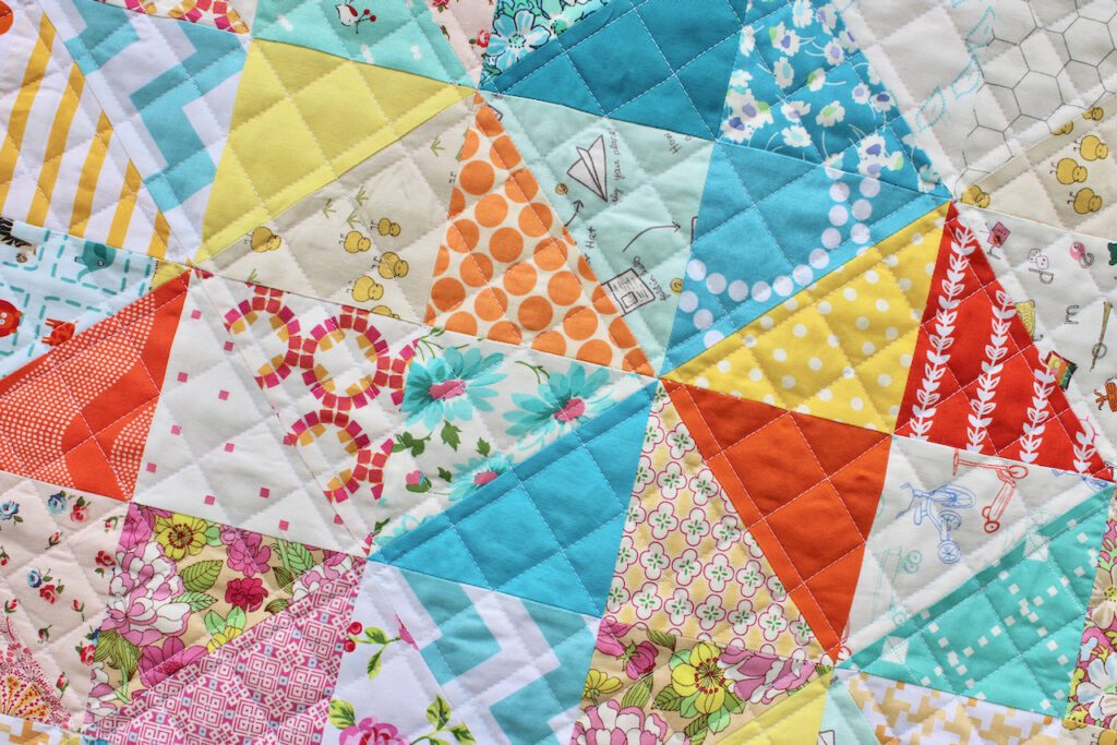 Quilted Scrappy Baby Quilt