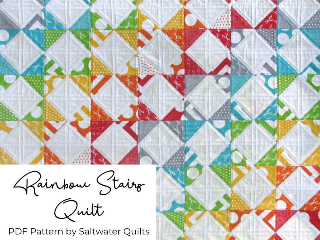 Rainbow Stairs Etsy Quilt Pattern