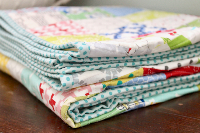 Folded Scrappy Tumbler Quilt