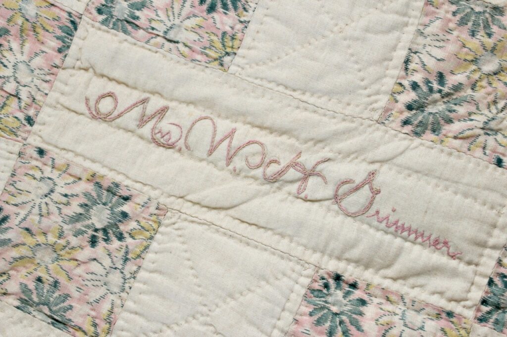 Hand Embroidered Antique Quilt