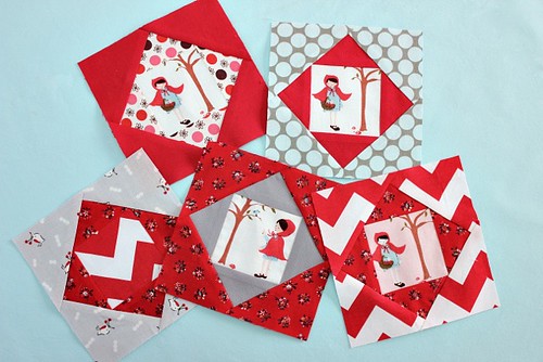 Red and Aqua Quilt Blocks