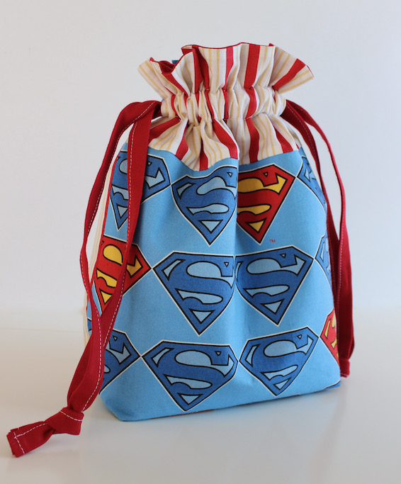 Easy Sewing Bag with Superman Fabric