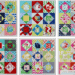 Variety of scrappy Economy quilt blocks